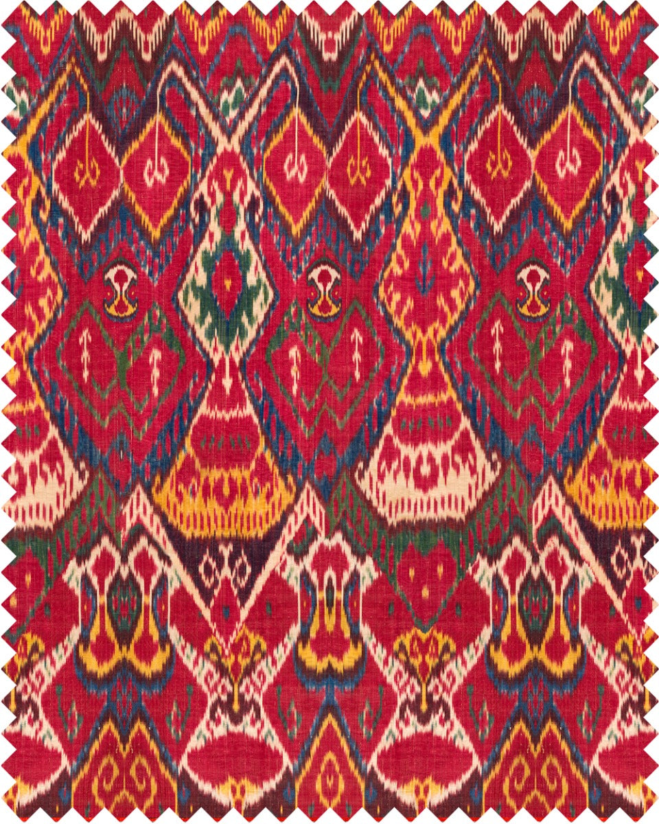 Uzbek Ikat linen fabric by Mind the Gap (FB00024), swatch
