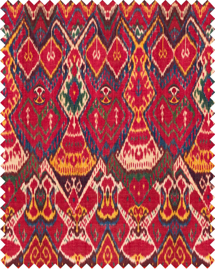 Uzbek Ikat linen fabric by Mind the Gap (FB00024), swatch
