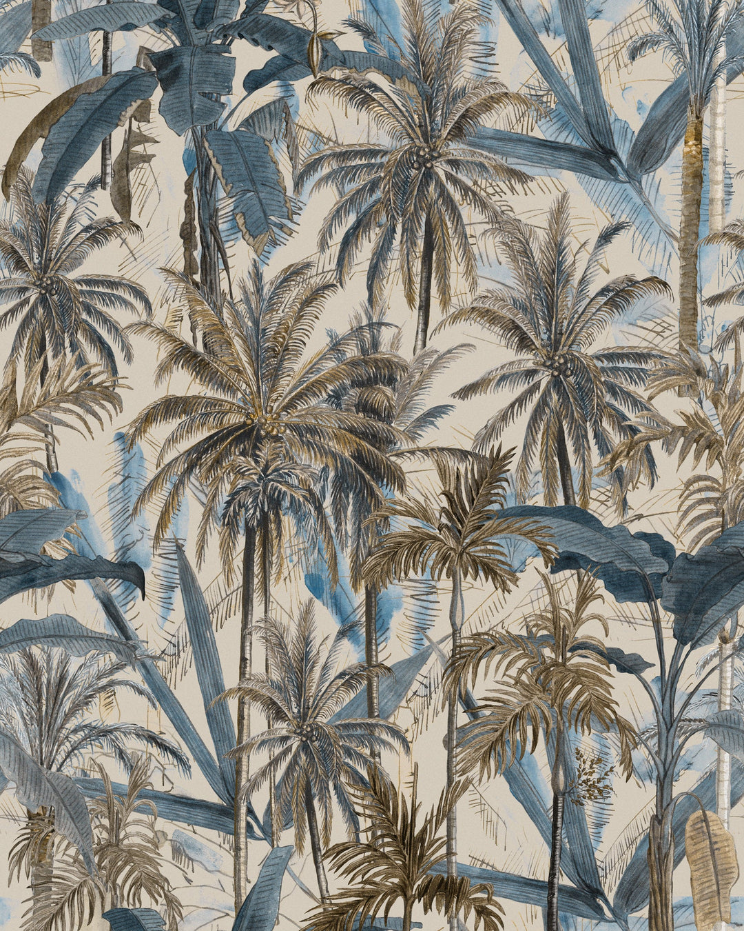 The Jungle Smoke Blue wallpaper by Mind the Gap (WP20524), swatch