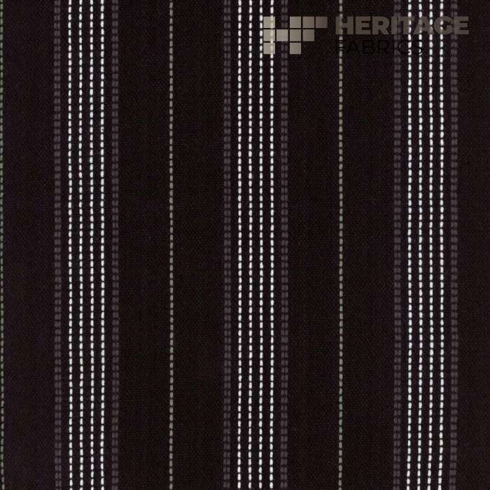 Warren Black by Heritage Designer Fabric - 100% Cotton India 9,000 Horizontal: 3" and Vertical: N/A 54" - Swanky Fabrics -