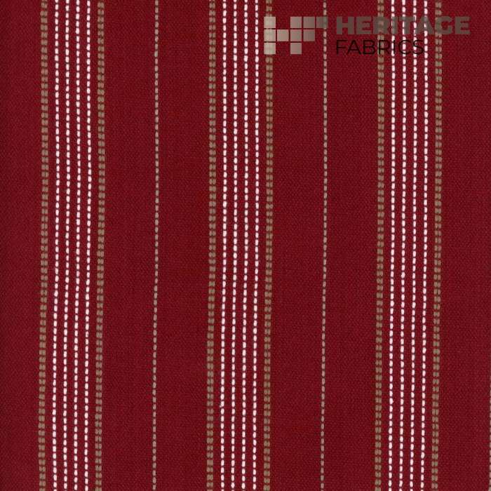Warren Cardinal by Heritage Fabric - 100% Cotton India 9,000 Horizontal: 3" and Vertical: N/A 54" - Fabric Carolina -