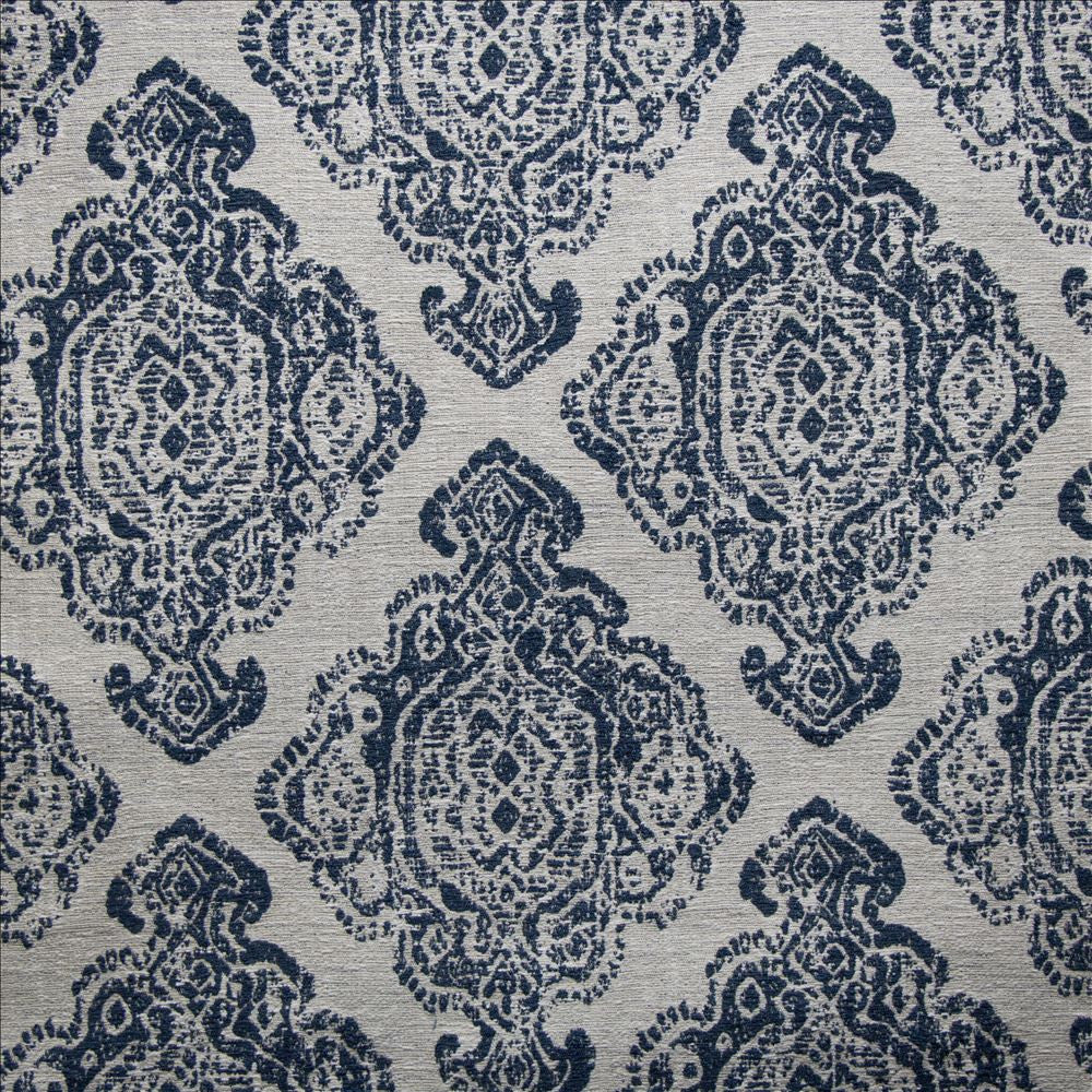 Waseca Indigo  by Kasmir Designer Fabric 1477 85% Polyester 12% Rayon 3% Linen  CHINA  </p><p>Repeat: Horizontal: 14 inches and Vertical: 16 2/8 inches 56  - Swanky Fabrics -