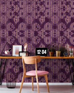 Mind the Gap Wallpaper Mind The Gap   WASHED SHIBORI Burgund   (WP20395)