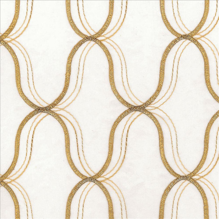 Wavefront Gold by Kasmir Designer Fabric 5077 100% Polyester
Embroidery
100% Polyester
 TURKEY </p><p>Repeat: Horizontal: 4 3/8 inches and Vertical: 6 3/8 inches 58 - 59 - Swanky Fabrics -