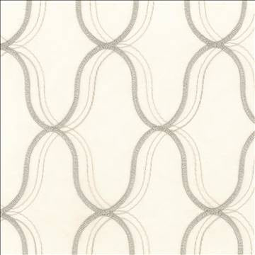 Wavefront Platinum by Kasmir Designer Fabric 5077 100% Polyester Embroidery Contents 100% Polyester TURKEY Not Tested H: 4 3/8 inches, V: 6 3/8 inches 58 - 59 - Swanky Fabrics - Kasmir
