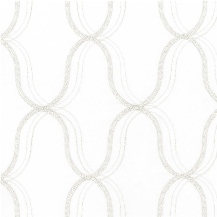 Wavefront White by Kasmir Designer Fabric 5077 100% Polyester
Embroidery
100% Polyester
 TURKEY Not Tested </p><p>Repeat: Horizontal: 4 3/8 inches and Vertical: 6 3/8 inches 58 - Swanky Fabrics -