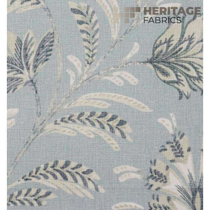 West Indies Aegean by Heritage Fabric - 72% Polyester 28% Cotton India 51,000 Horizontal: 18" and Vertical: 18" 54" - Fabric Carolina -