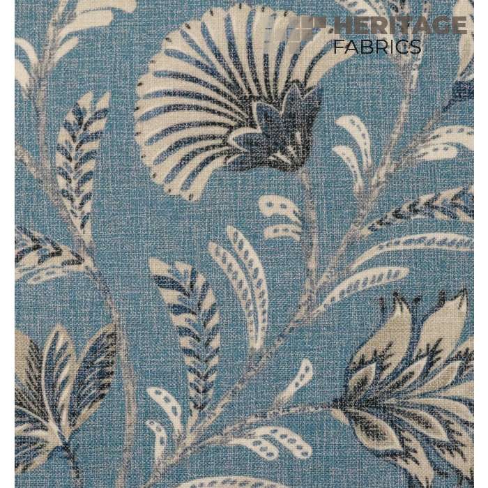 West Indies Denim by Heritage Fabric - 72% Polyester 28% Cotton India 51,000 Horizontal: 18" and Vertical: 18" 54" - Fabric Carolina -