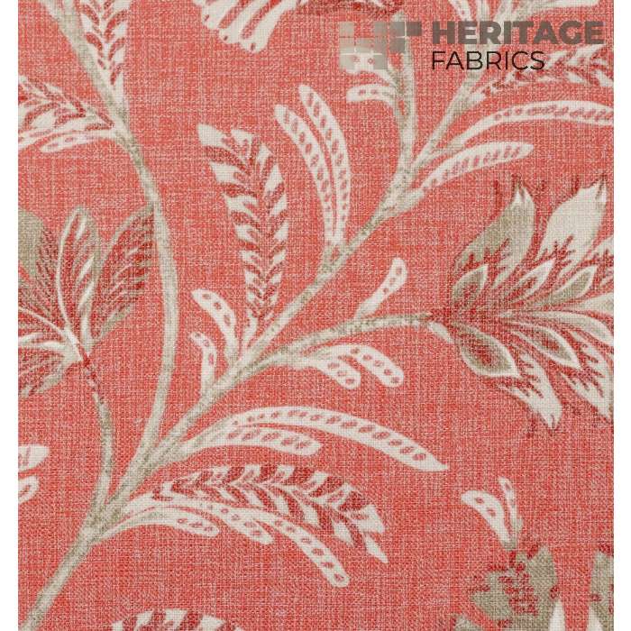 West Indies Raspberry by Heritage Fabric - 72% Polyester 28% Cotton India 51,000 Horizontal: 18" and Vertical: 18" 54" - Fabric Carolina -