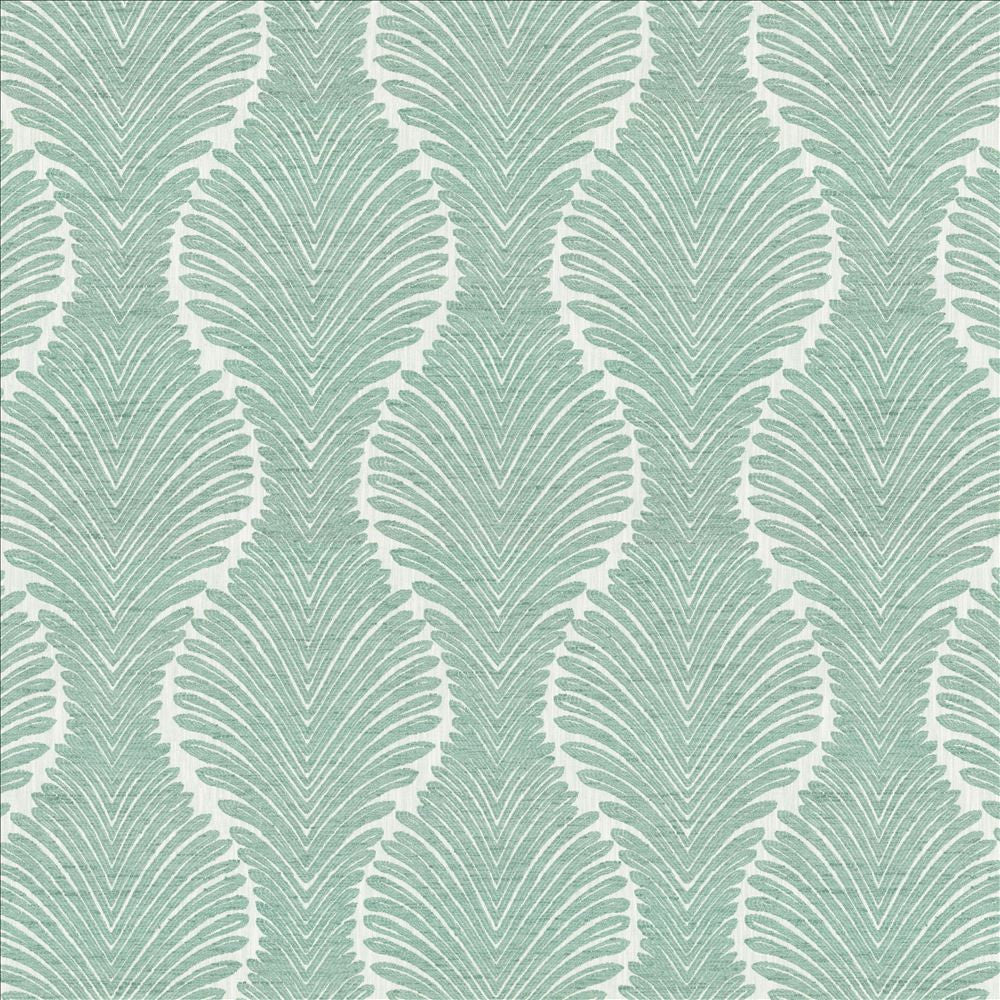 West Palm Mist by Kasmir Designer Fabric 5114 59% Polyester
41% Cotton
 INDIA 26,000 Martindale Cycles </p><p>Repeat: Horizontal: 13 4/8 inches and Vertical: 17 inches 53 - Swanky Fabrics -