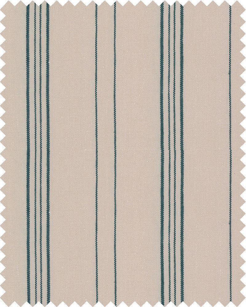 Mind The Gap Fabric WICHITA STRIPES Heavy Linen (FB00085) | FB00085 | WOODSTOCK '69 LIFESTYLE COLLECTION | Blue, Taupe | Fabric Carolina | https://www.fabriccarolina.com/