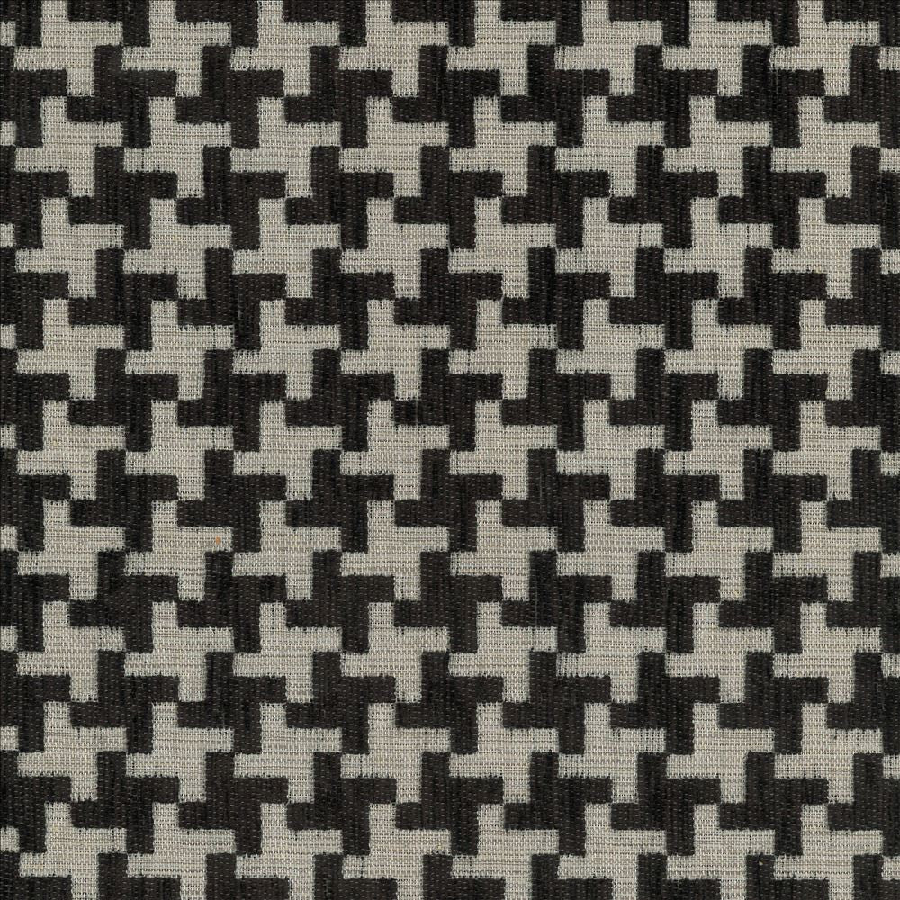 Windmill Carbon by Kasmir Designer Fabric 1438 42% Acrylic
33% Polyester
25% Cotton
 TURKEY </p><p>Repeat: Horizontal: 1 3/8 inches and Vertical: 1 3/8 inches 54 - Swanky Fabrics -