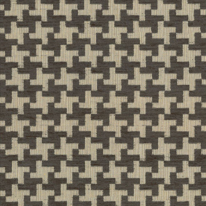 Windmill Charcoal by Kasmir Designer Fabric 1438 42% Acrylic
33% Polyester
25% Cotton
 TURKEY </p><p>Repeat: Horizontal: 1 3/8 inches and Vertical: 1 3/8 inches 54 - Swanky Fabrics -