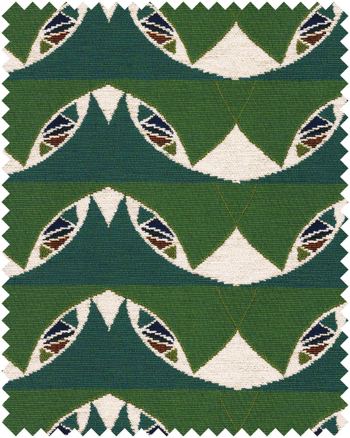 WOODS GATE Woven Fabric (FB00188) by Mind The Gap | FB00188 | TRANSYLVANIAN RHAPSODY | Blue, White, Green | Meter | 137(±5%)x100 | (W)45.5 x (L)37cm / (W)17.9 x (L)14.5 in | Tumble Wash | 12% Polyamide, 85% Cotton, Other Fibers | Fabric Carolina | https://www.fabriccarolina.com/