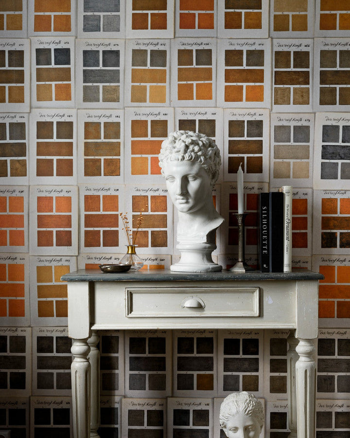 Traite Des Couleurs Wallpaper by Mind the Gap Designer Wallpaper THE WALLPAPER COMPENDIUM 1 Textured Matte Made in Europe Paste the wall 3 rolls x 20.5 x 3.25 yards - Swanky Fabrics -