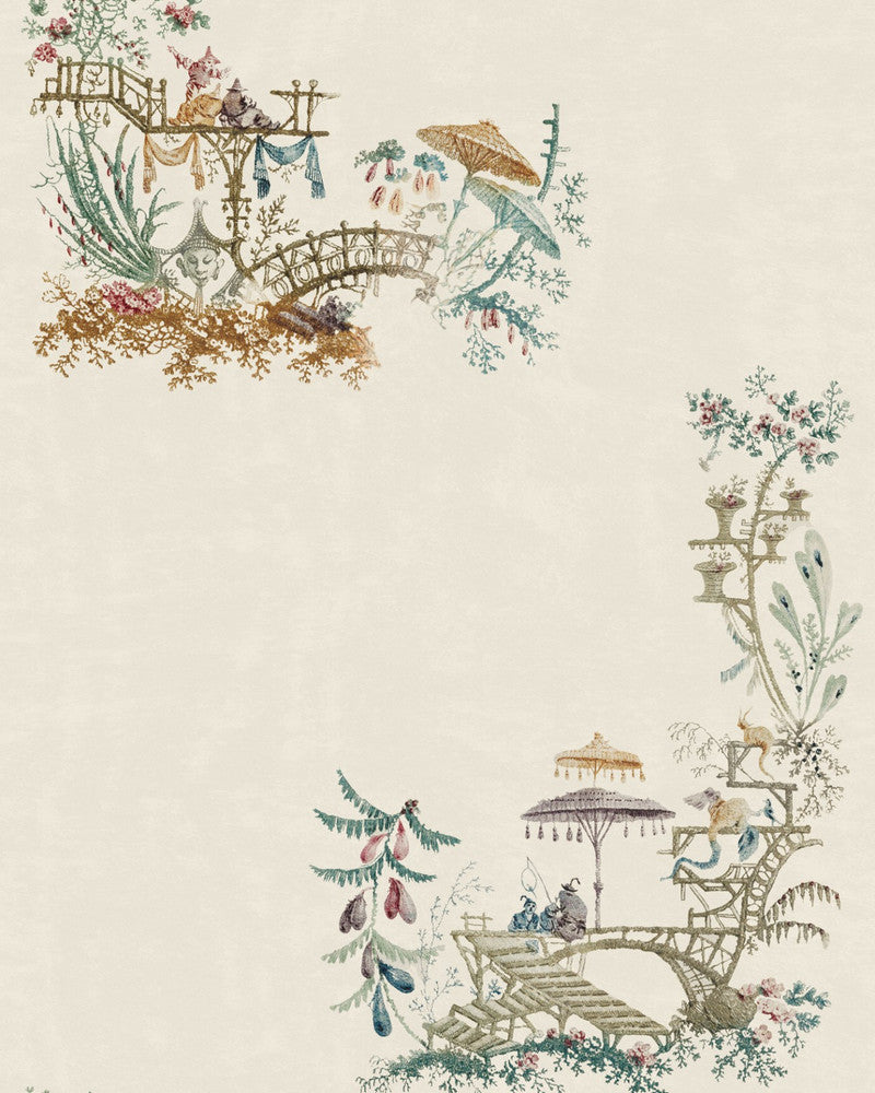 Mind The Gap Wallpaper CHINOISERIE Coconut Wallpaper (WP20464) | WP20464 | THE WALLPAPER COMPENDIUM 1 | 3 rolls x 20.5 x 118.1 in | 0.52m / 20.5in | 3m / 118in | 4.65mp | 70cm / 27.6in | Brown, Green, Ivory | Textured Matte | Paste the wall | 3-rolls in a box | Fabric Carolina | https://www.fabriccarolina.com/
