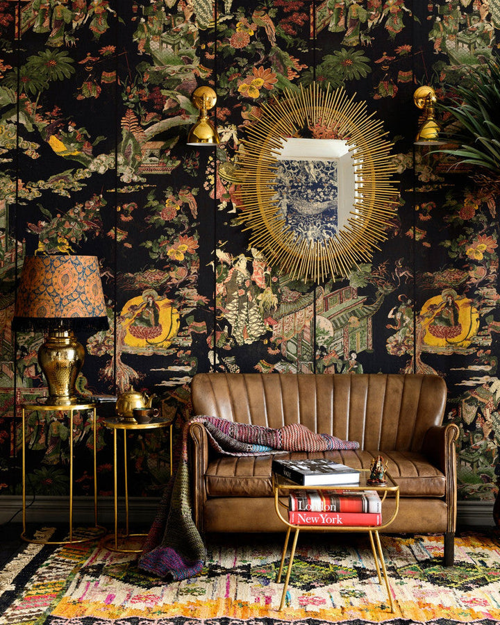 The Oriental Tale Wallpaper by Mind the Gap Designer Wallpaper THE WALLPAPER COMPENDIUM 1 Non-woven Made in Europe Paste the wall 3 rolls x 20.5 x 3.25 yards - Swanky Fabrics -