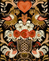 Mind the Gap Wallpaper GOLDENE HENNE Anthracite (WP20687)