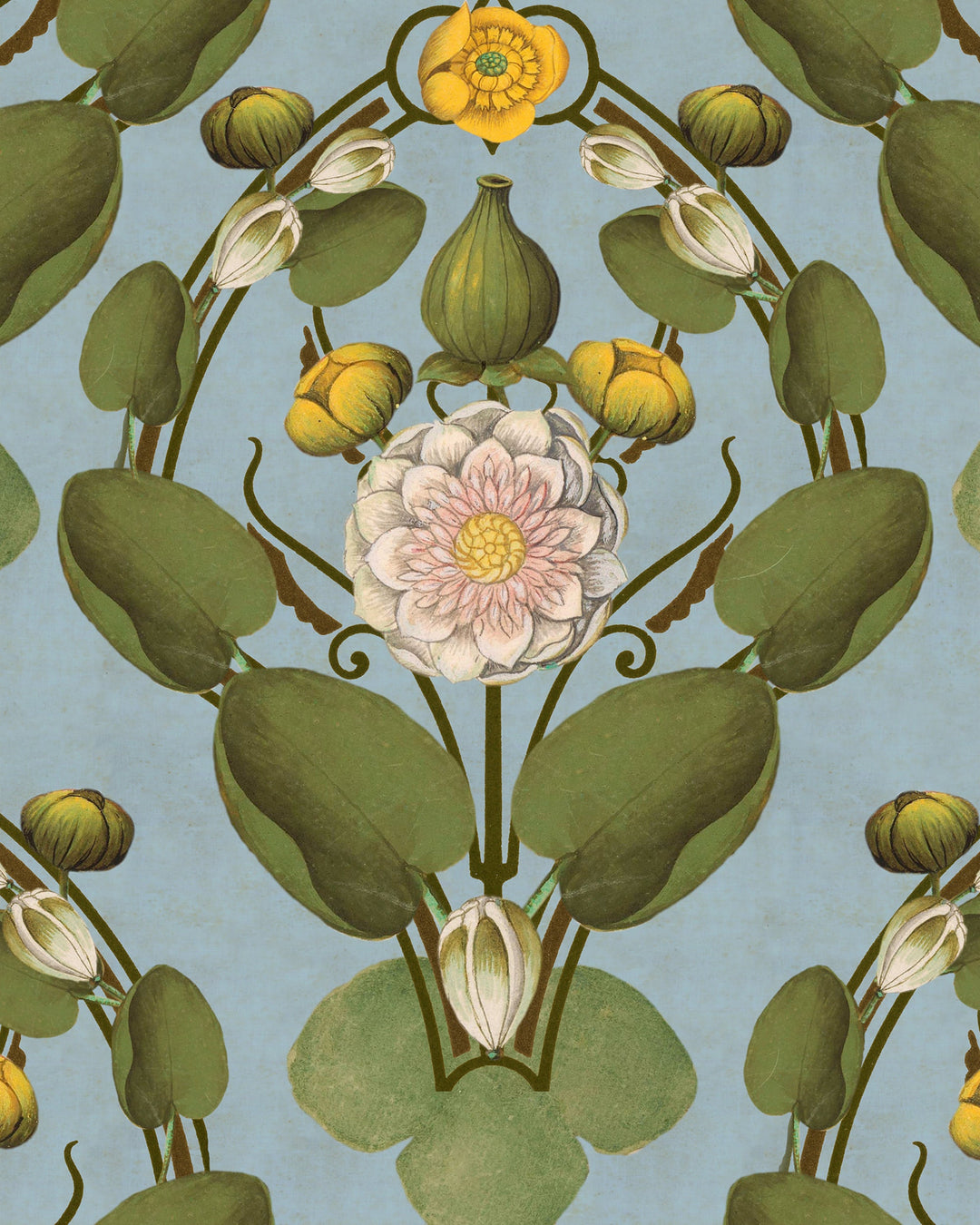 Nymphaea Powder Blue wallpaper by Mind the Gap (WP20727), swatch