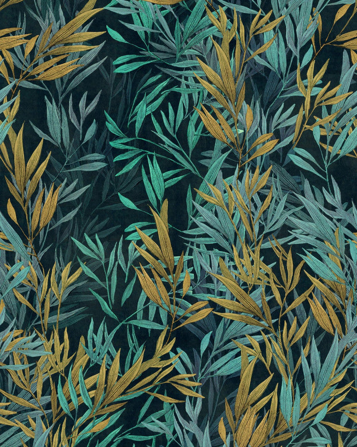 Mind The Gap Wallpaper FRESHWATER GRASS Wallpaper (WP20732) | WP20732 | THE WETLANDS | 1 roll x 20.47 x 354.33 in | 0.52m / 20.5in | 9m / 354in | 4.68mp | 52cm / 20.5in | Deep Blue, Green, Ochre, Turquoise | Non-woven | Paste the wall | 1-roll in a box | Fabric Carolina | https://www.fabriccarolina.com/