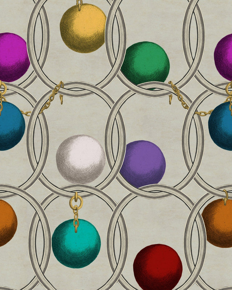 Incatenato Grigio Wallpaper by Mind the Gap Designer Wallpaper LA DOLCE VITA Textured Matte Made in Europe Paste the wall 1 roll x 20.47 x 9.8 yards - Swanky Fabrics -