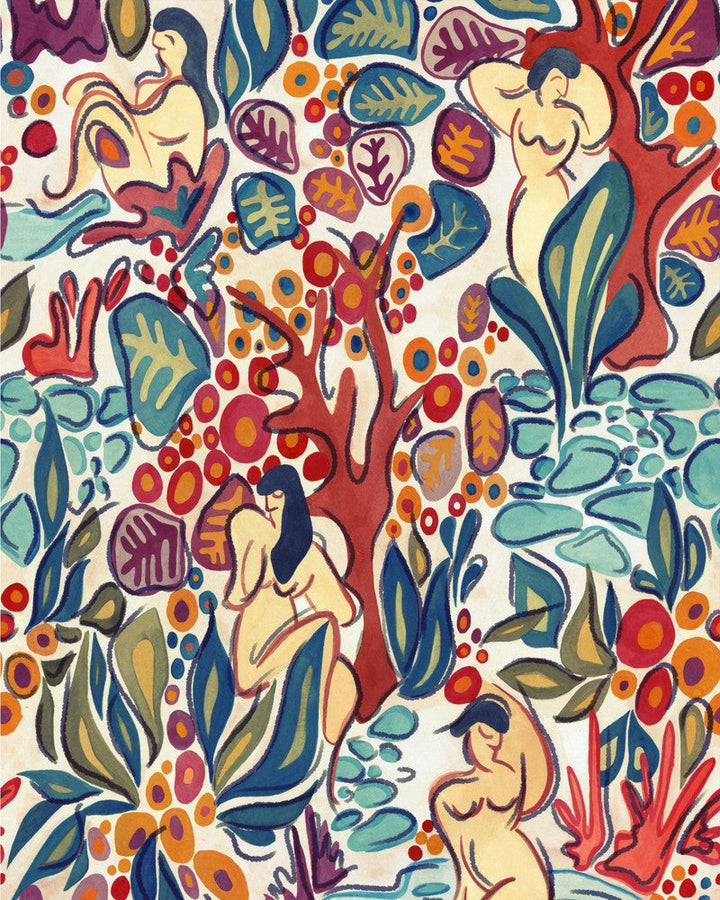 Le Donne Di Gioia Wallpaper by Mind the Gap Designer Wallpaper LA DOLCE VITA Textured Matte Made in Europe Paste the wall 1 roll x 20.47 x 9.8 yards - Swanky Fabrics -