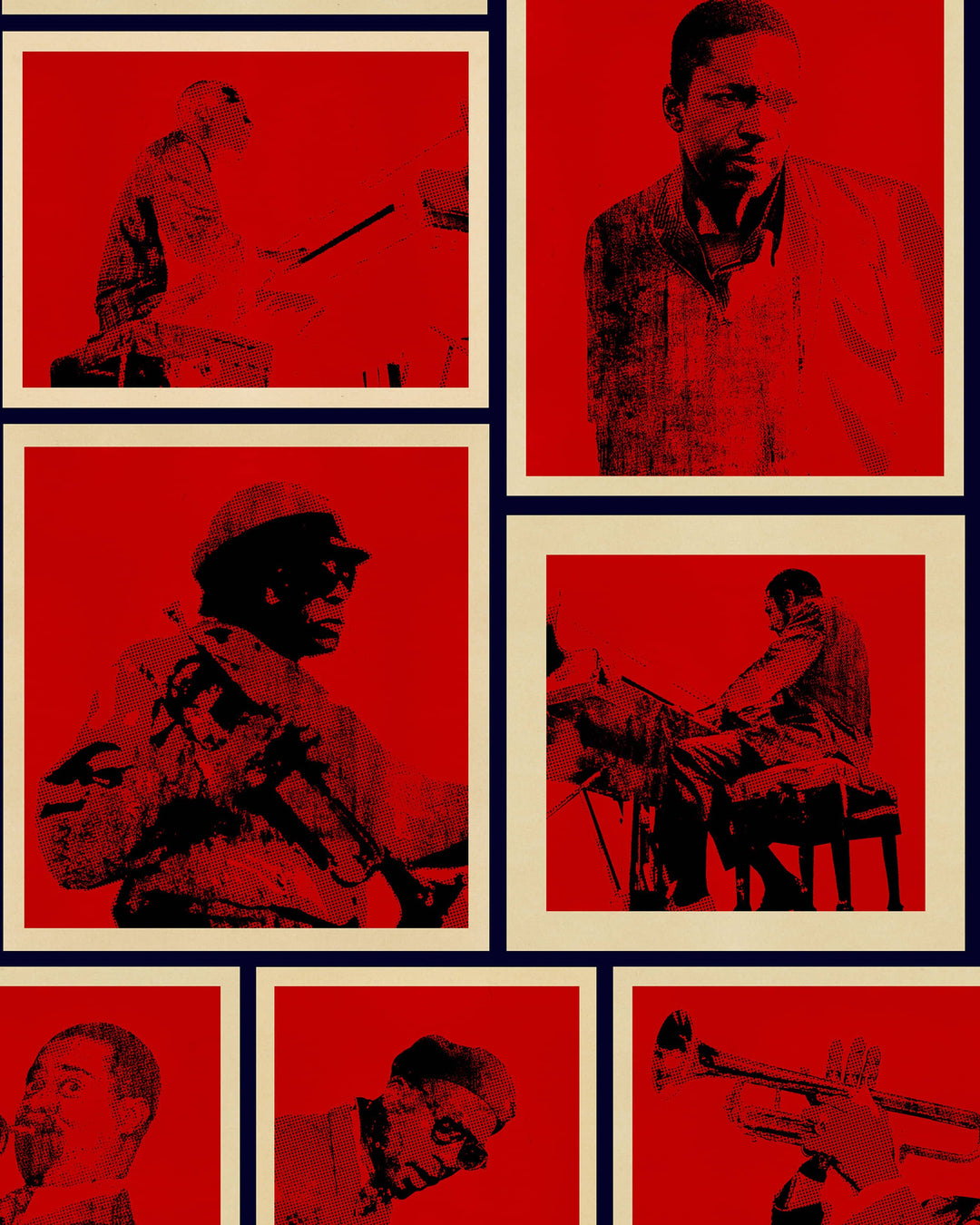 COTTON CLUB Wallpaper (WP20873) by Mind The Gap | WP20873 | JAZZ LIVE | 3 rolls x 52 x 300 cm / 20.5 x 118.1in | 0.52m / 20.5in | 300 cm / 393.7in | 4.68sqm / 50sq ft | 300cm / 118.1in | Black, Red, Cream | Non-woven Satin | Paste the wall | 3 rolls in a box | Fabric Carolina | https://www.fabriccarolina.com/