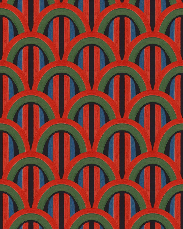 Mind The Gap Wallpaper ESTIVO Settembre Wallpaper (WP30192) | WP30192 | LA DOLCE VITA | 1 roll x 20.5 x 393.7 in | 0.52m / 20.5in | 10m / 393.7in | 4.68mp | 50cm / 19.6in | Black, Blue, Green, Red | Satin Matte | Paste the wall | 1-roll in a box | Fabric Carolina | https://www.fabriccarolina.com/