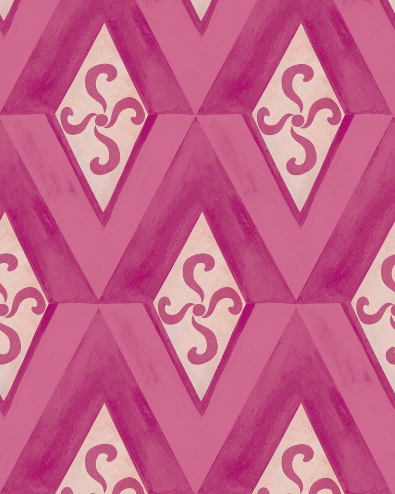 Mind The Gap Wallpaper GIRANDOLA Azalea Wallpaper (WP30193) | WP30193 | LA DOLCE VITA | 1 roll x 20.5 x 393.7 in | 0.52m / 20.5in | 10m / 393.7in | 4.68mp | 50cm / 19.6in | Light Pink, Pink | Satin Matte | Paste the wall | 1-roll in a box | Fabric Carolina | https://www.fabriccarolina.com/