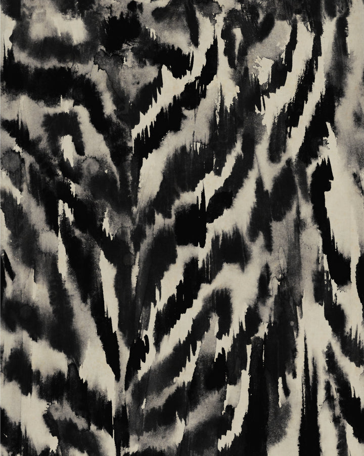 ZEBRATO Nero Wallpaper (WP30212) by Mind The Gap | WP30212 | LA DOLCE VITA | 1 roll x 52 x 1000 cm / 20.5 x 393.7in | 0.52m / 20.5in | 10m / 393.7in | 5.20sqm / 55.9sq ft | 80cm / 31.4in | Grey, Charcoal | Non-woven Satin | Paste the wall | 1-roll in a box | Fabric Carolina | https://www.fabriccarolina.com/