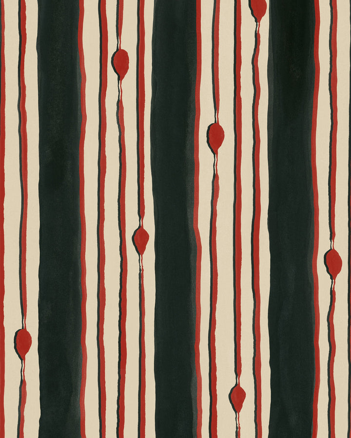 MINUANO Charcoal Wallpaper (WP30236) by Mind The Gap | WP30236 | JAZZ LIVE | 1 roll x 52 x 1000 cm / 20.5 x 393.7in | 0.52m / 20.5in | 1000 cm / 393.7in | 5.20sqm / 55.9sq ft | 100cm / 39.3in | Beige, Red, Charcoal | Non-woven Satin | Paste the wall | 1 roll in a box | Fabric Carolina | https://www.fabriccarolina.com/