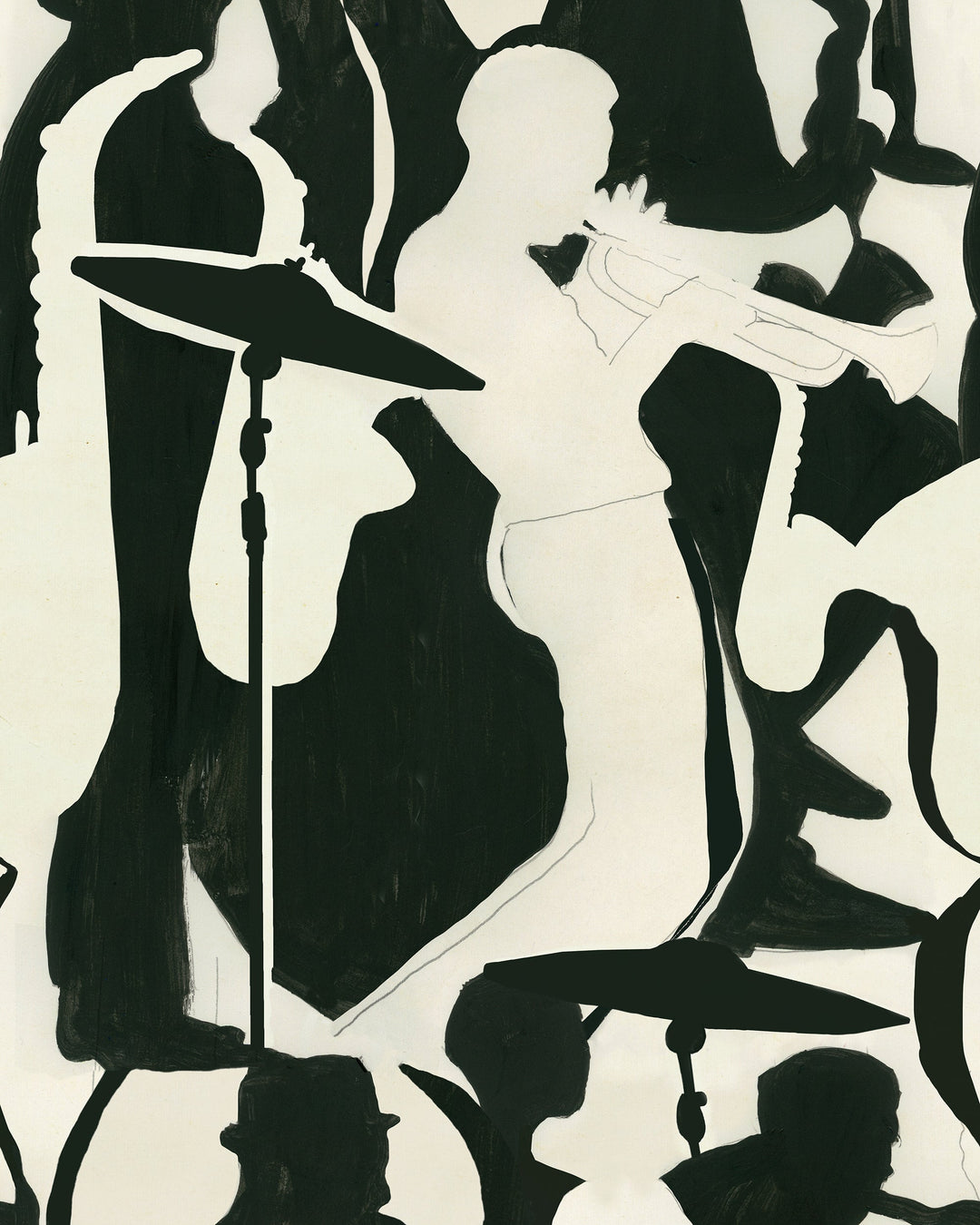 TRIPPING Anthracite Wallpaper (WP30245) by Mind The Gap | WP30245 | JAZZ LIVE | 1 roll x 52 x 1000 cm / 20.5 x 393.7in | 0.52m / 20.5in | 1000 cm / 393.7in | 5.20sqm / 55.9sq ft | 100cm / 39.3in | Anthracite, Cream | Non-woven Satin | Paste the wall | 1 roll in a box | Fabric Carolina | https://www.fabriccarolina.com/