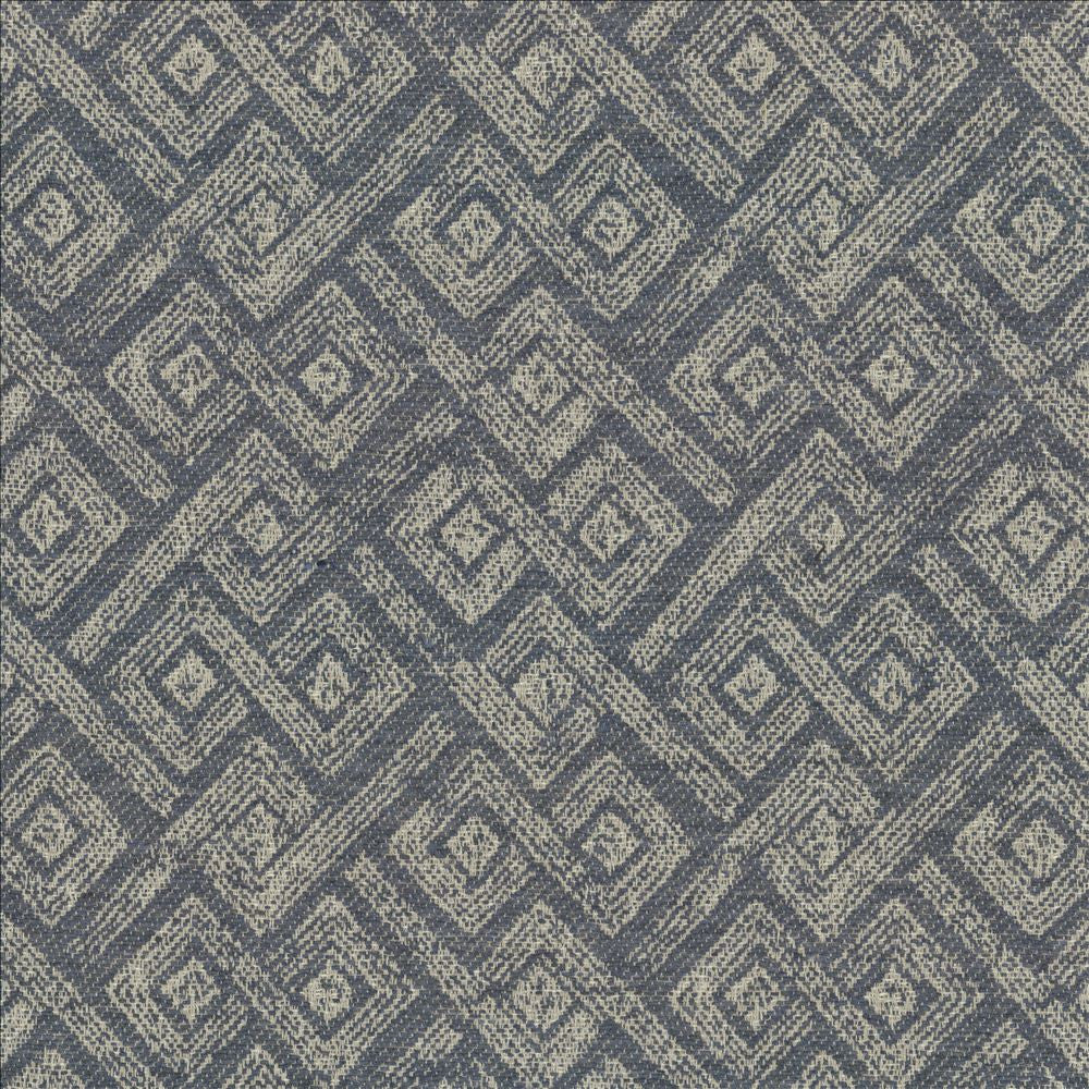 Yakima Blue by Kasmir Designer Fabric 5143 48% Recycled Cotton
27% Acrylic
25% Polyester
 USA </p><p>Repeat: Horizontal: 9 1/8 inches and Vertical: 9 6/8 inches 54 - Swanky Fabrics -