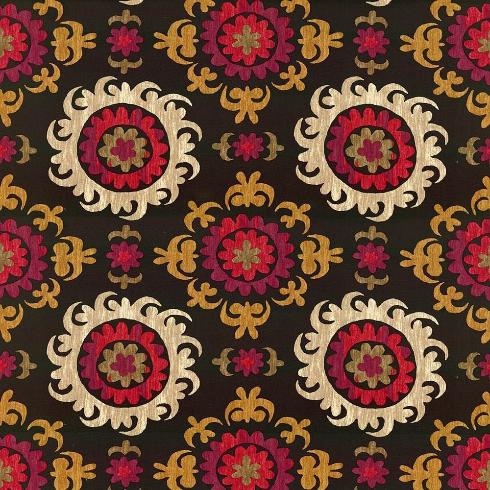 Zambra Onyx by Kasmir Designer Fabric 5062 100% Cotton
 CHINA 15,000 Wyzenbeek Double Rubs </p><p>Repeat: Horizontal: 27 inches and Vertical: 25 2/8 inches 54 - Swanky Fabrics -